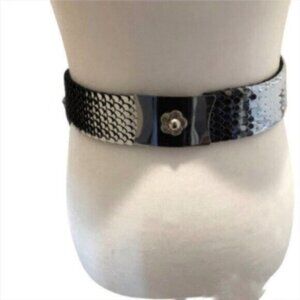 Vintage Silver Toned Shiny Stretchy Belt